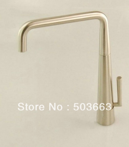 New Nickel Brushed Finish Brass Faucet Bath Basin Bathroom Mixer Tap Waterfall ST8019