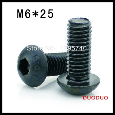 100pcs iso7380 m6 x 25 grade 10.9 alloy steel screw hexagon hex socket button head screws [alloy-steel-hexagon-hex-socket-button-head-screws-1764]