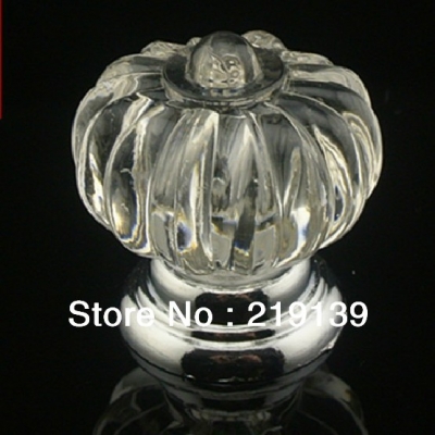10x30mm Pumpkin Crystal Glass Door Knob Drawer Cabinet Pull Handle Cupboard Wardrobe [Crystal Handle 53|]