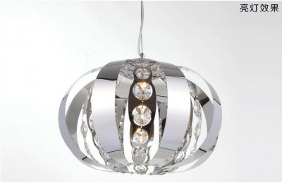 2015 new pendant lamp for dinning room , stainless steel +crystal pendant light ,dia 35cm ,dinning room light