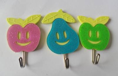 2pcs fruits 3x Self-Adhesive Strong Sticky Hook Towel Door Wall Hanger Holder FREE SHIPPING