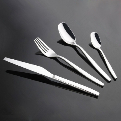 4pcs Stainless Steel 430 Flatware Set Mirror Finish 8.2" Dinner Fork&Spoon+9.2"Dinner Knife+6" Tea Spoon