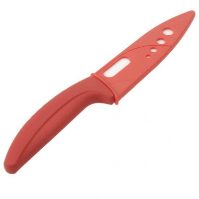 5" Chef Kitchen Ceramic Knife Knives with Sheath red