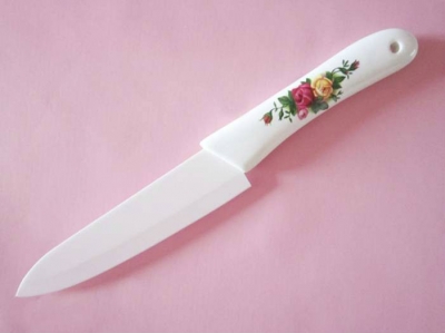 6" inch Rose pattern Ceramic Handle Chef Vegetable Ceramic Knife Fruit knives Ceramic Knives High Quality