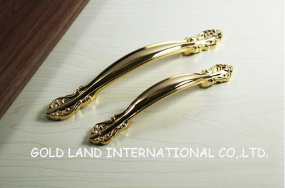 96mm Free shipping zinc alloy be plating 24K golden high quality and good finish furniture handle