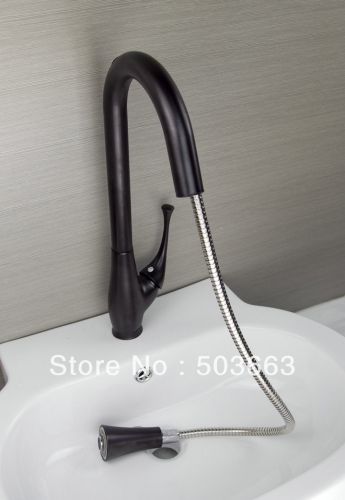 Brand New Pull Out Oil Rubbed Black Bronze Kitchen Sink Faucet Vanity Cranes Mixer Tap S-666