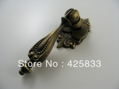 Free Shipping Single Znic Alloy Dresser Knobs and Handles Drawer Knobs Furniture Handles kitchen Cabinets Door Knobs [Zinc Alloy Antique Bronze Handle]