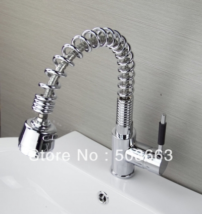 Free Shipping Wholesale Pull Out Faucet Chrome kitchen Pull Out And Swivel Sink Mixer Tap L-9008