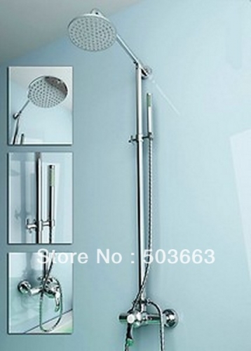 Luxury free shipping modern shower sets faucet bathroom brass chrome rainfall b3014