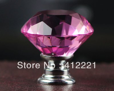 NEW Free shipping 10X40mm Clear Crystal diamond Cabinet Knob Drawer Pull Handle Kitchen Door Wardrobe Hardware
