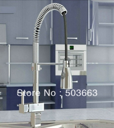 New Style Pull out Brass Chrome Kitchen Faucet Mixer Tap 8550H