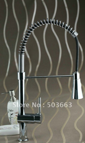 Swivel Spray Pull Out Polished Chrome B&S Basin Mixer Tap Faucet CM0259