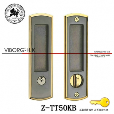 VIBORG Top Quality Zinc Alloy Sliding Door Mortise Lock Set, Mortise Lock for Sliding Door, Z-TT50KB