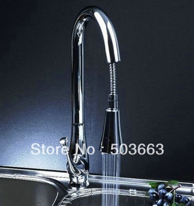 Wholesale Deck Mounted Chrome Single Handle Kitchen Swivel Sink Faucet Mixer Tap Vanity Faucet S-104