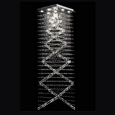 new design long crystal chandelier lustre de cristal lampadario moderno stair chandelier
