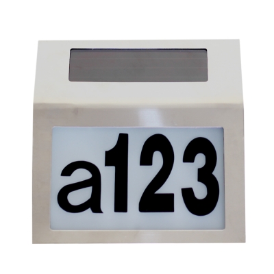 new solar doorplate lamp light-operated led house number billboard light outdoor wall lamp