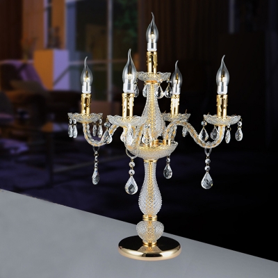 romantic table lamps for bedroom bedside table lamp decoration table light crystal desk lamps led classic table lamp candle
