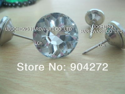 200PCS/LOT 30MM DIAMOND FLOWER NAIL CRYSTAL BUTTONS FOR SOFA INDUSTRY