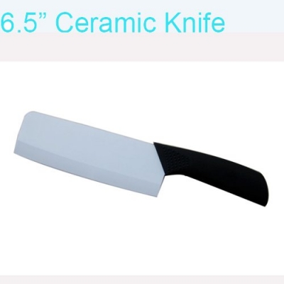 2012 new Free Shipping High Quality 6.5 inch Traditional Ceramic Chef Knife Black ABS Handle