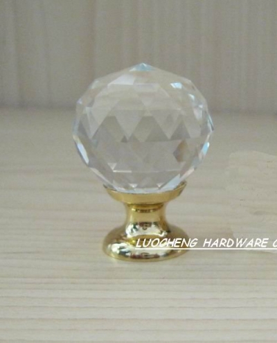 20PCS/LOT FREE SHIPPING CRYSTAL KNOB WITH GOLD BRASS BASE II