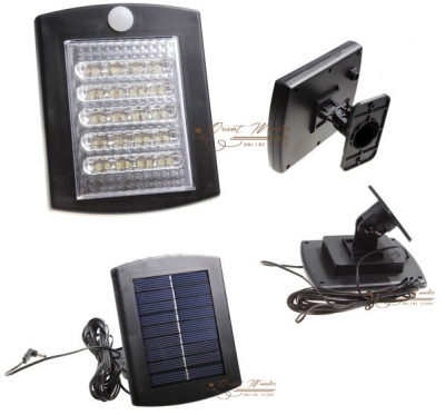 8pcs/lot, solar powered infrared sensor security light,36led solar motion detection sensor wall lamp