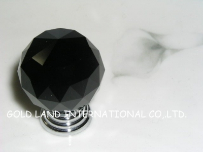 D20mm Free shipping black not transparent crystal glass drawer knob & cabinet handle & drawer knob