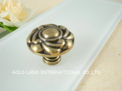 D30mmxH24mm Free shipping bronze-colored zinc alloy furniture cabinet knob