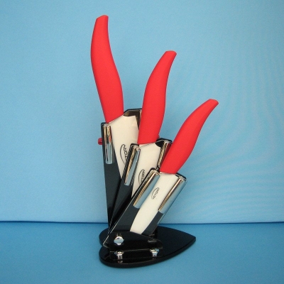 Free Shipping!Chef Kitchen Cutlery Ceramic knives Set 4inch+5inch+6inch+Holder+Peeler