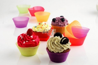 MaFen cup 7CM muffin pan mini bakeware ice cream chocolate mold 100% food-grade silicone cake mold 6pcs/set
