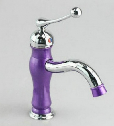 Purple Chrome Finsih Brass Bathroom Basin Sink Mixer Tap Lovely Faucet YS-8427