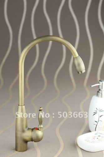 Single Antique Brass Bathroom Faucet Kitchen Basin Sink Mixer Tap CM0137