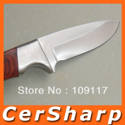 Wholesale - Free Shipping Outdoor Travel Wood Handle Stainless Steel Camping Knife # 1089SFW