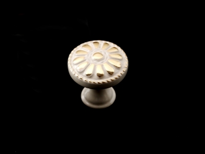 3054-22 single hole small round ivory-white with inlaid gold antiqued alloy knobs for drawer/cabinet