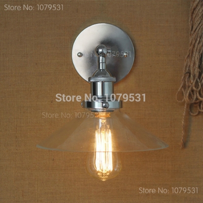 american country golden vintage glass lampshade wall lamp rural loft wall lamp for restaurant bedside coffee bar [loft-lights-7568]