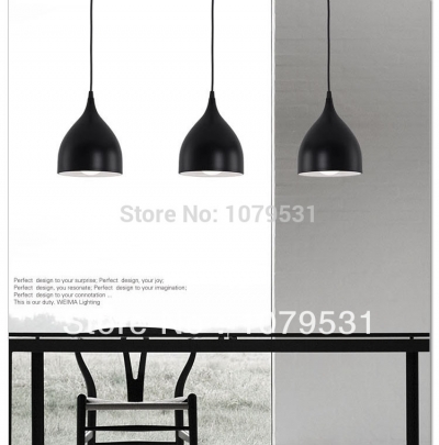 modern 3 heads black/red dining room comedor pendant light bar lamps with e27 led lights,residential lighting