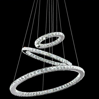 modern chandelier led crystal ring chandelier ring crystal light fixture light suspension lumiere circles lamp 70*50*30cm