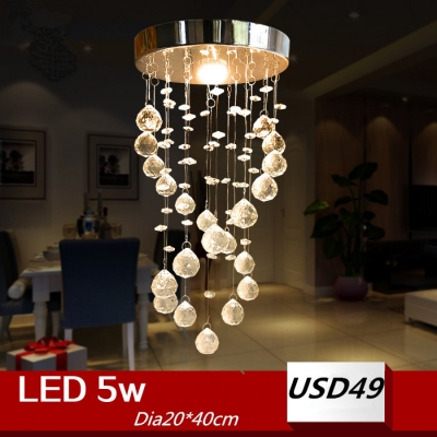 new 2015 modern led luxury crystal chandelier lighting lighting chrome lustre fixtures 5w led