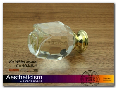 (4 pieces/lot) 25mm VIBORG K9 Glass Crystal Knobs Drawer Handle& Cabinet Knobs &Drawer Knobs, SA-965L-PVD-25 [K9 Glass Crystal Knob 26|]