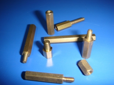 100pcs/lot pcb m4*40+6 brass hex male to female standoff / brass spacer screw [screw-1210]