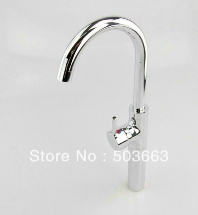 17" Tall 2013 Design Wholesale Kitchen Swivel Sink Faucet Chrome Mixer Tap Vessel Mixer Vanity Faucet H-013 [Kitchen Faucet 1384|]