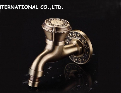 4" pure brass jointless single cold or single hot top quality tap Bathroom Washing Machine Faucet Water Tap Free shipping