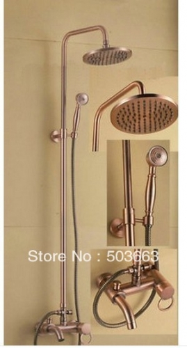 Beautiful NEW Brushed Nickel Wall Mounted Rain Shower Faucet Set CM0564