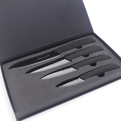 Black Blade 5PCS/set , 3"/4"/5"/6Knife holder Mirro Ceramic Knife sets with gift box, CE FDA certified