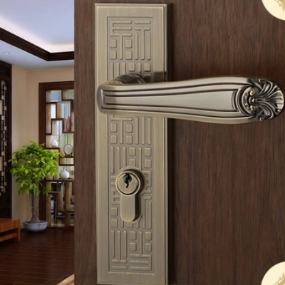 Chinese antique LOCK ?Green bronze Door lock handle door levers out door furniture door handle Free Shipping(3 pcs/lot) pb46