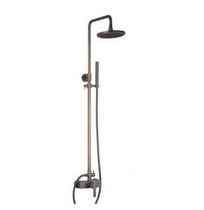 Fashion New style Free Shipping Wall Mounted Rain Shower Faucet Mixer Tap b0013 Antique Brass Bath Shower Set