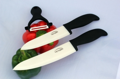 Free shipping 3pcs/lot 6"+7"+Peeler,Kitchen ceramic knife set,free shipping