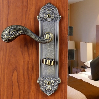 Modeled after an antique LOCK Antique brass Door lock handle door levers out door furniture door handle Free Shipping pb44