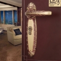 Modeled after an antique LOCK Rose Gold Door lock handle door levers out door furniture door handle Free Shipping pb07