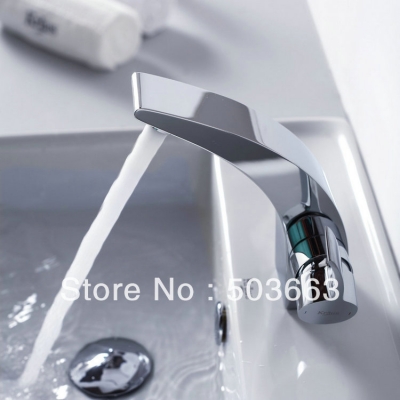 New Concept Deck Mount Beautiful Brass Basin Sink Mixer Tap Chrome Faucet L-0007