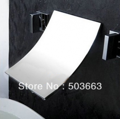 New Wall Mounted Bathroom Bathtub Basin Sink Mixer Faucet Tap Chrome S-579